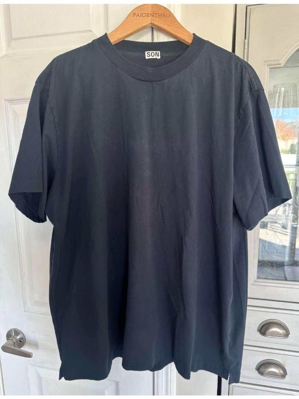 Son of a Tailor SON Men's Supima Cotton Navy Crewneck T-shirt 2X 25 x 30"